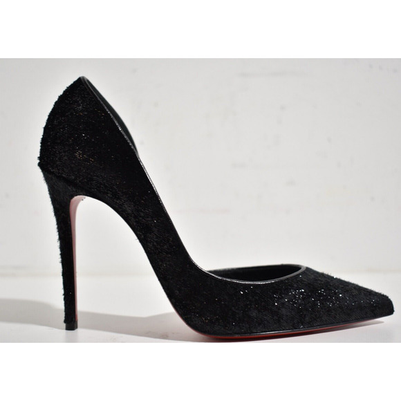 Christian Louboutin Iriza 100 Black Velvet Papillon D'Orsay Heel Pump 39 - Picture 2 of 12